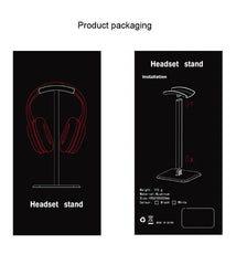 FunBug Metal Headphone Stand for Table - Aluminium & Silicone Headset Stand - Headphones Support Holder