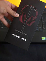 FunBug Metal Headphone Stand for Table - Aluminium & Silicone Headset Stand - Headphones Support Holder