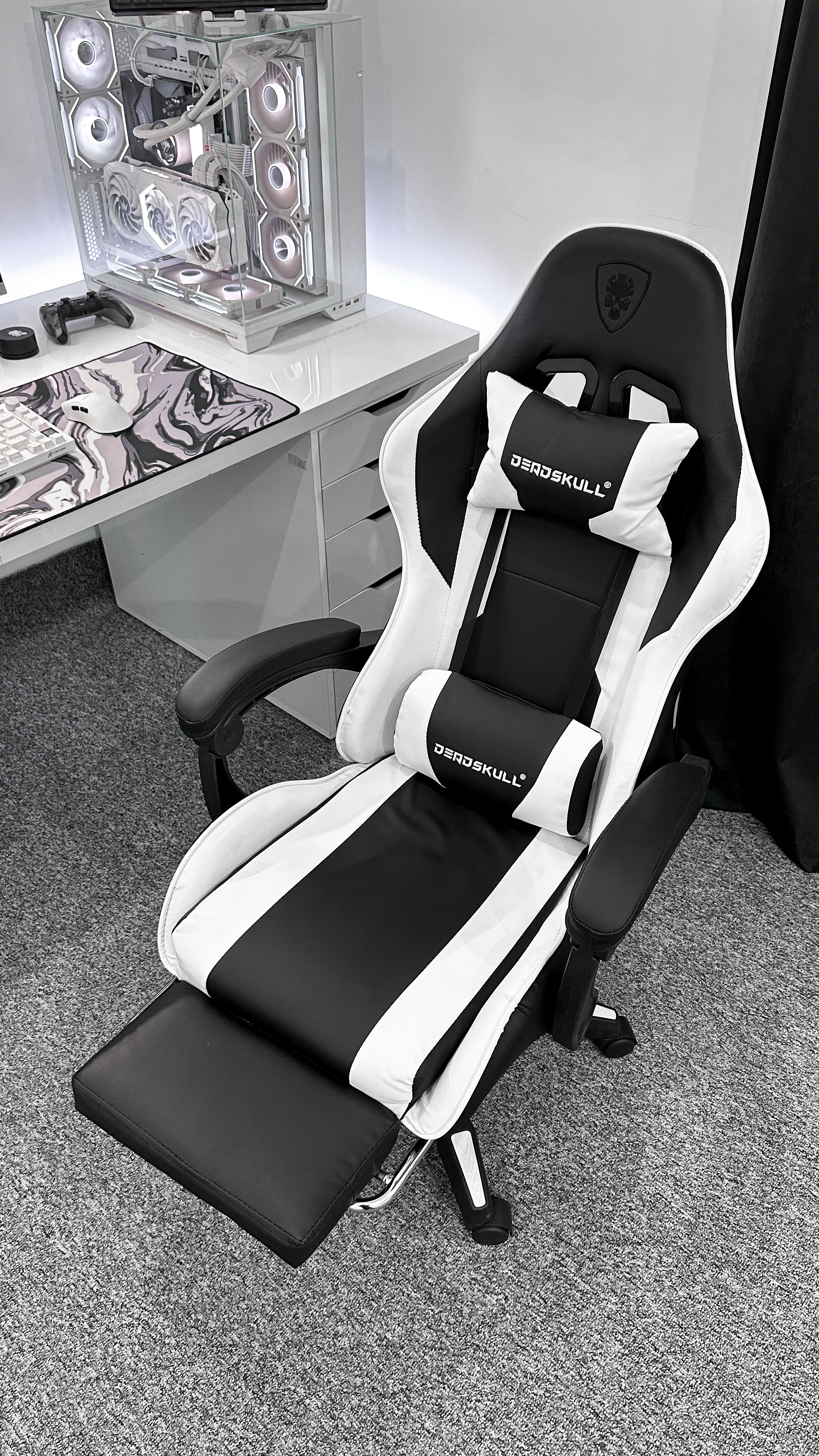 Deadskull Gaming Chair with Footrest
