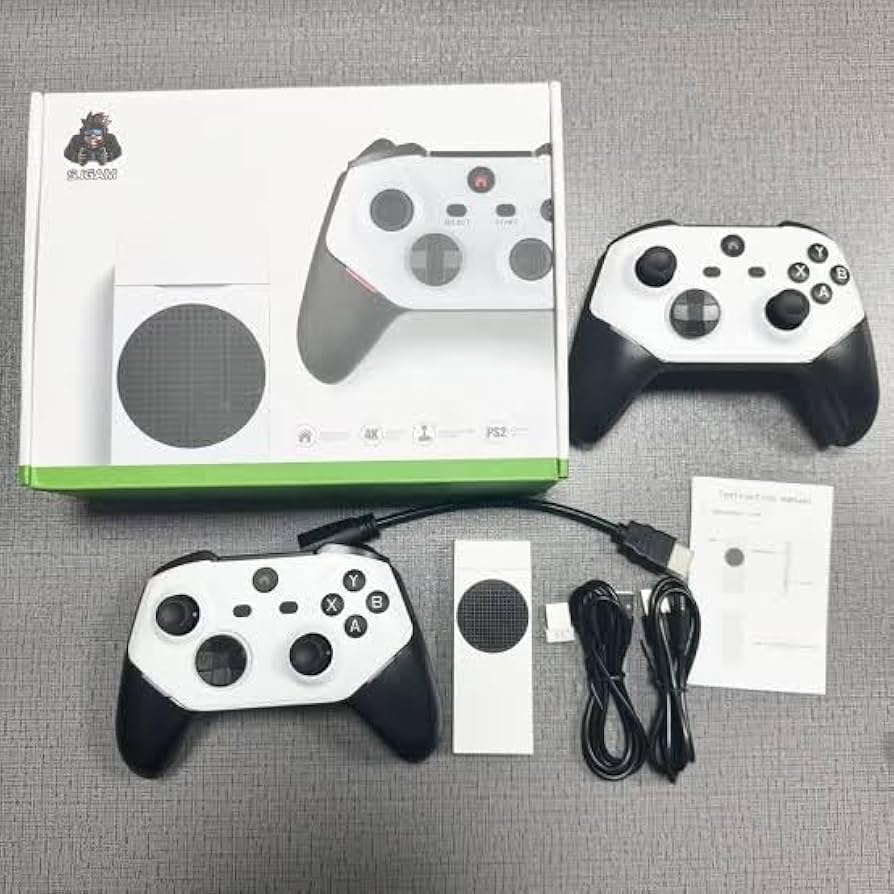 M88 Game Stick 4K Console 128GB with Dual 2.4G Wireless Controllers – 30000 Games(ps2 games supported)