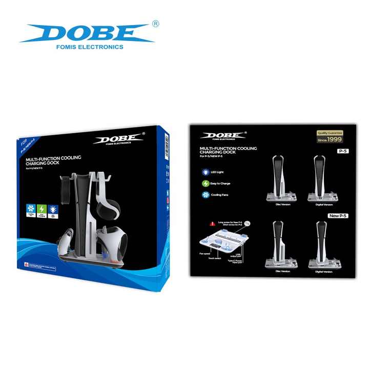DOBE PS5 MULTI-FUNCTION COOLING CHARGING DOCK(FOR PS5 SLIM/FAT)