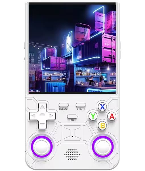 R36 Ultra Retro Handheld Game Console, with 64G Built-in 20000+ Games, 3000mAh Rechargeable, Support 20+ Simulators, Linux System, 4.0 Inch IPS Screen Portable Pocket Arcade (White