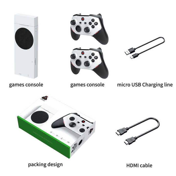 M88 Game Stick 4K Console 128GB with Dual 2.4G Wireless Controllers – 30000 Games(ps2 games supported)