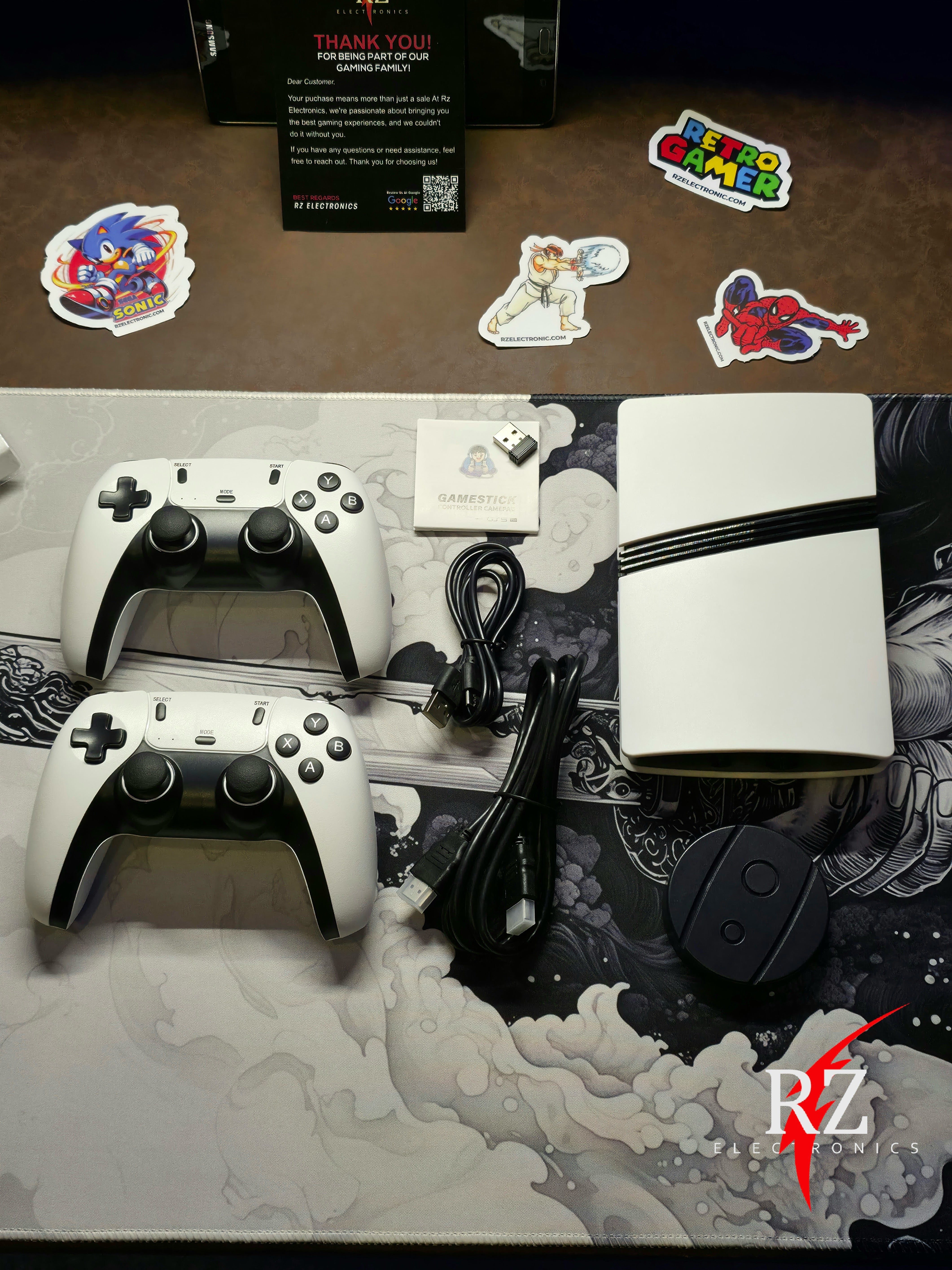 GS5 Pro 4K Retro GameStick – 30,000+ Classic Games | Dual Wireless Controllers