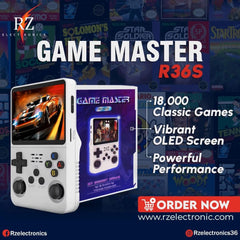 GAME MASTER R36S HANDHELD GAMING DEVICE(pre-installed 18,000 games).  R36S Handheld Game Console 3.5 inch Preinstalled Emulator System